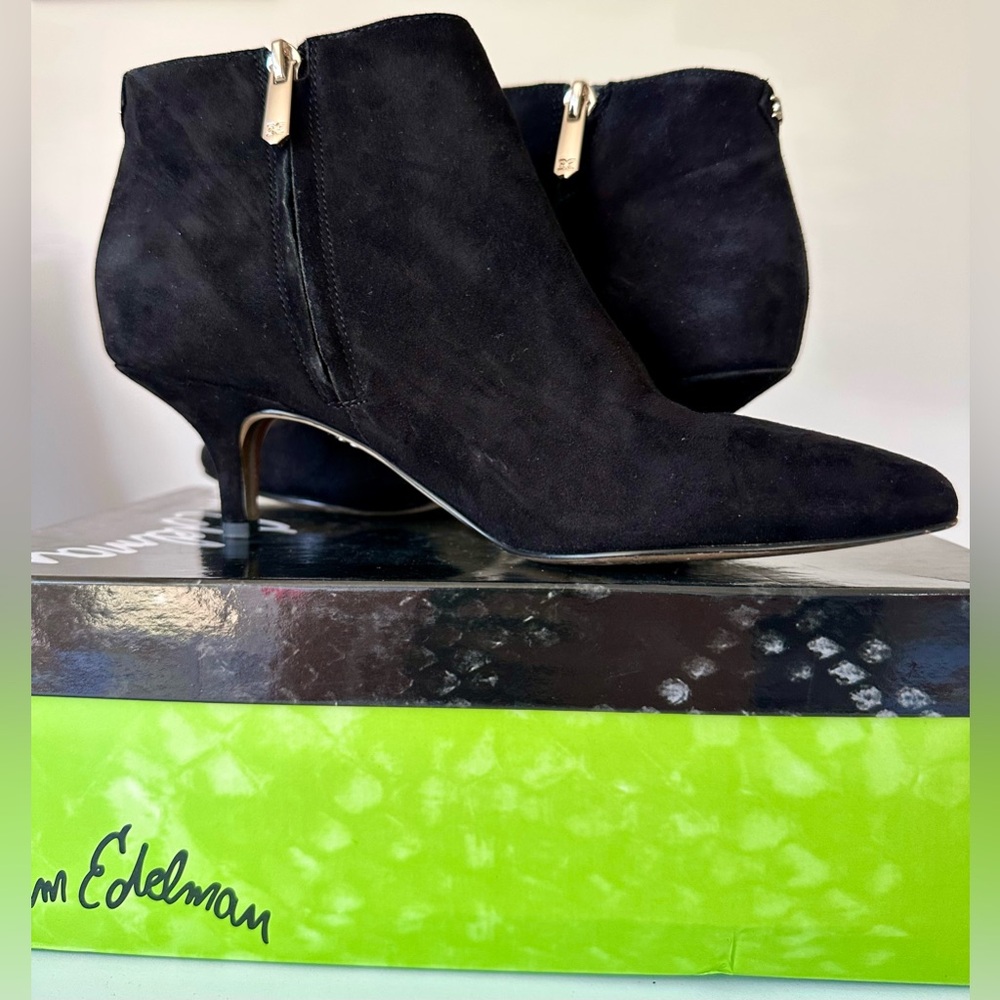 Sam Edelman Black Suede Kadison Ankle Boot - Excellent condition!